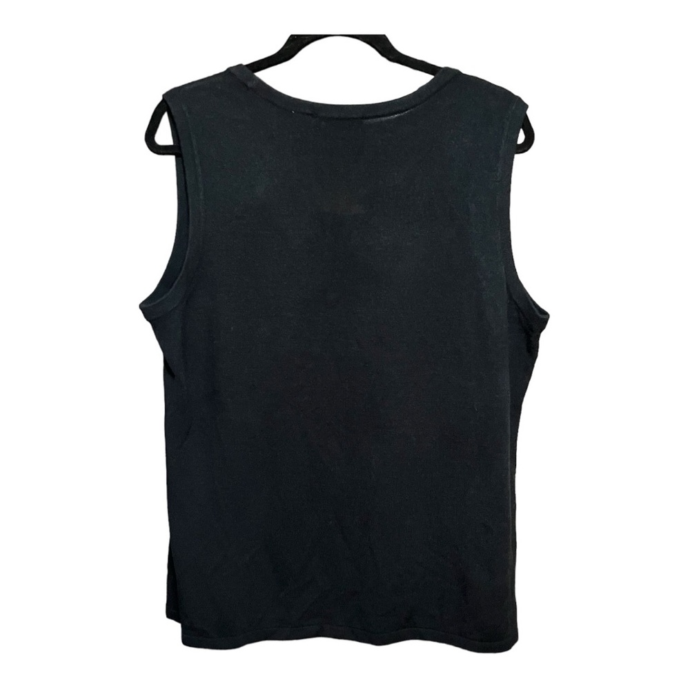 Luxe 360 Black Sleeveless Sweater 1X